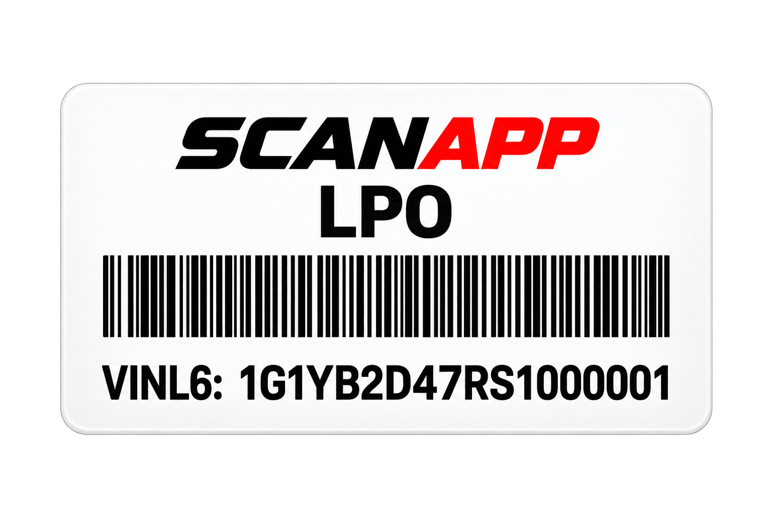 ScanApp LPO label