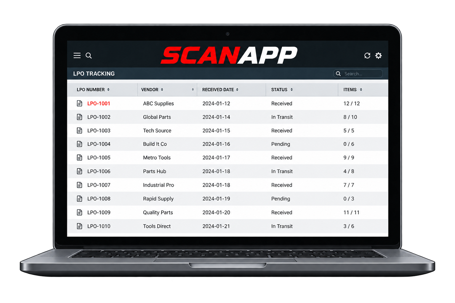 ScanApp LPO software
